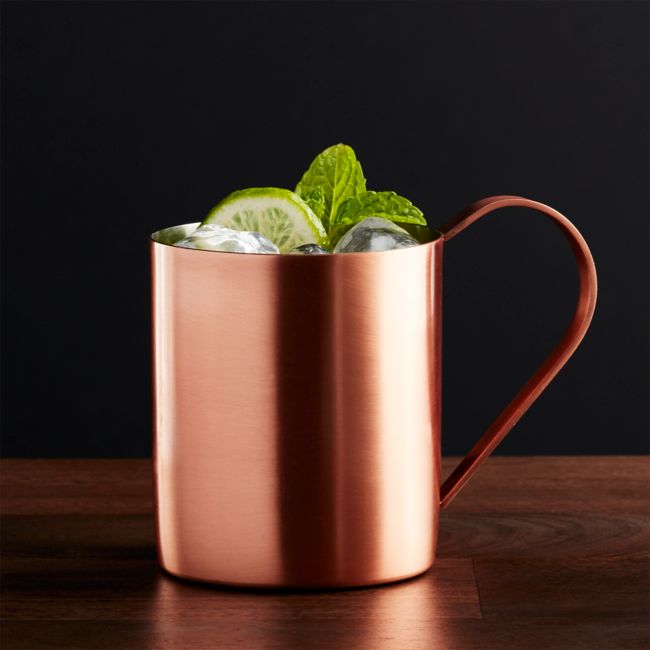 Juego de 4 vasos de cobre fabricados en acero inoxidable 9 x 13,7 cm incluye caja de regalo 450 ml ECHTWERK Moscow Mule 