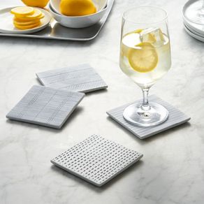 

Juego de 4 portavasos Linea Tile
