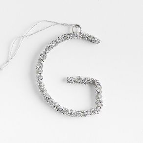

Ornamento Navideño Letra G Plateado